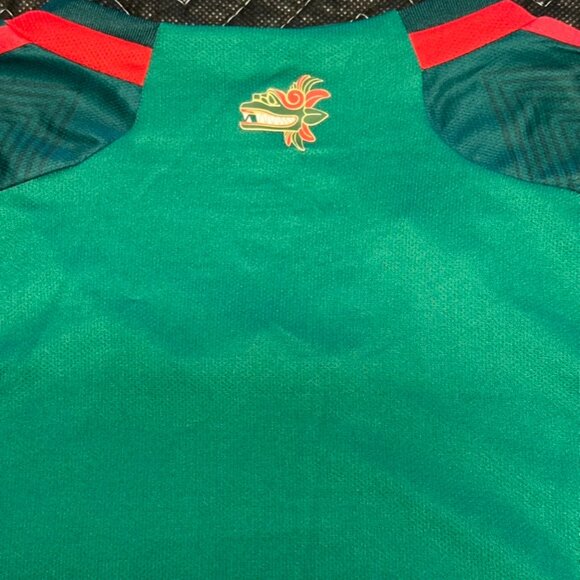 Adidas Men's Medium Slim Fit‎ Mexico Aeroready Jersey Green / Red - Picture 7 of 7